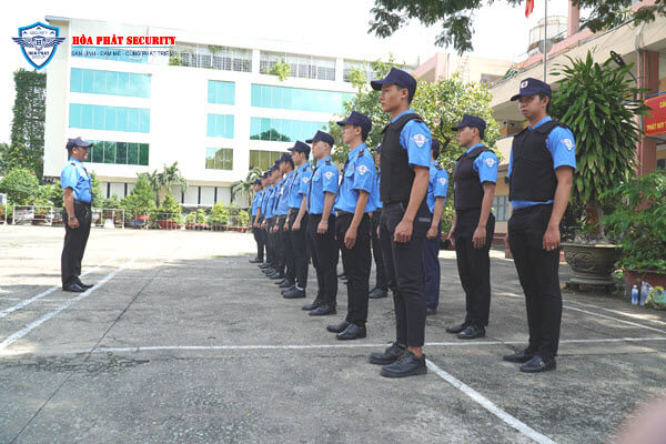 Đội ngũ bảo vệ của Công ty Dịch vụ Bảo vệ Tập Đoàn Hòa Phát